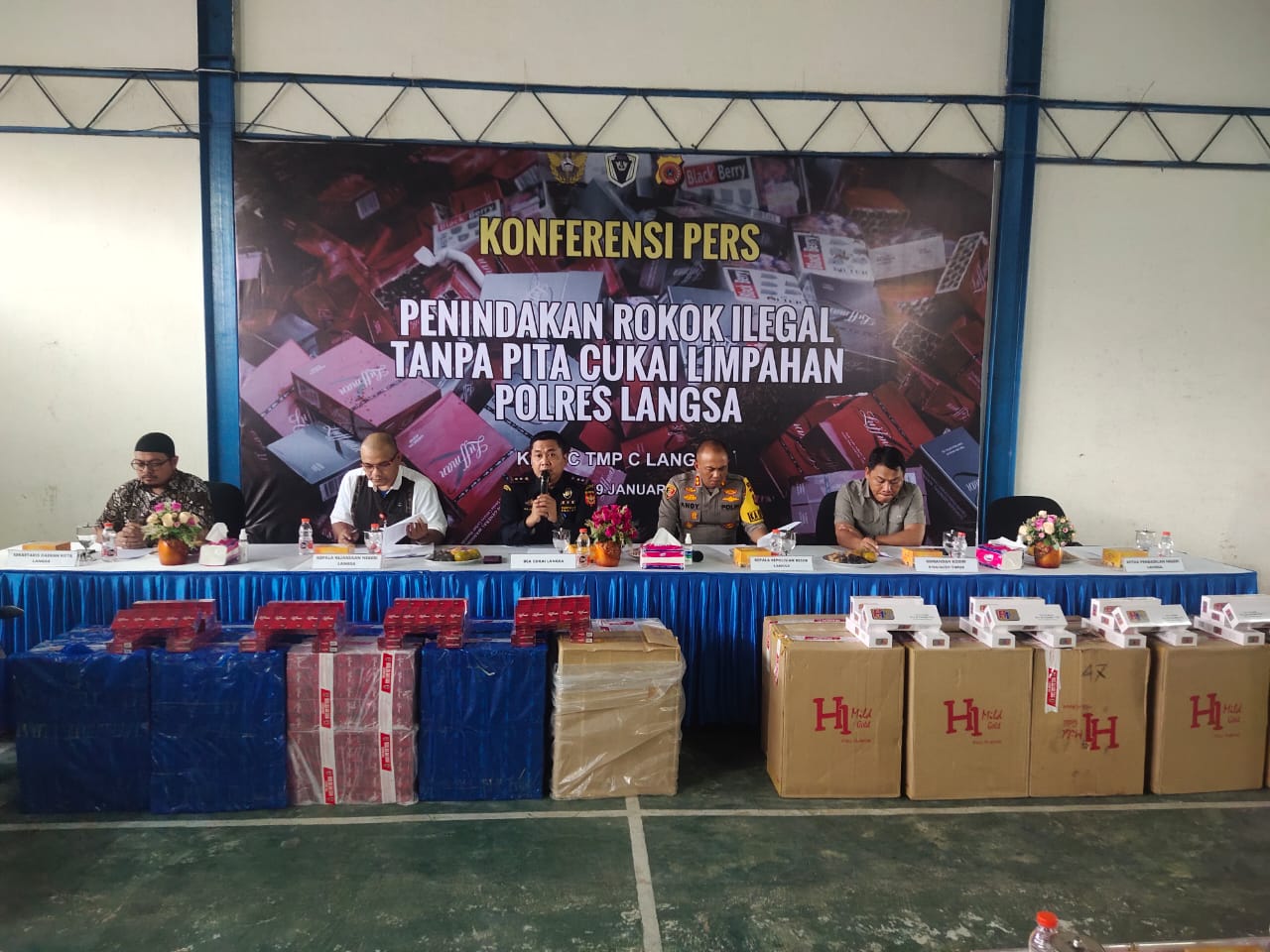 InfoPublik Bea Cukai Langsa Terima Pelimpahan Ribuan Batang Rokok Ilegal