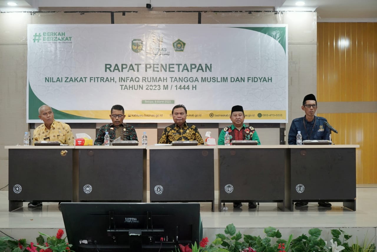 Infopublik Baznas Luwu Gelar Rapat Penetapan Nilai Zakat Fitrah Irtm