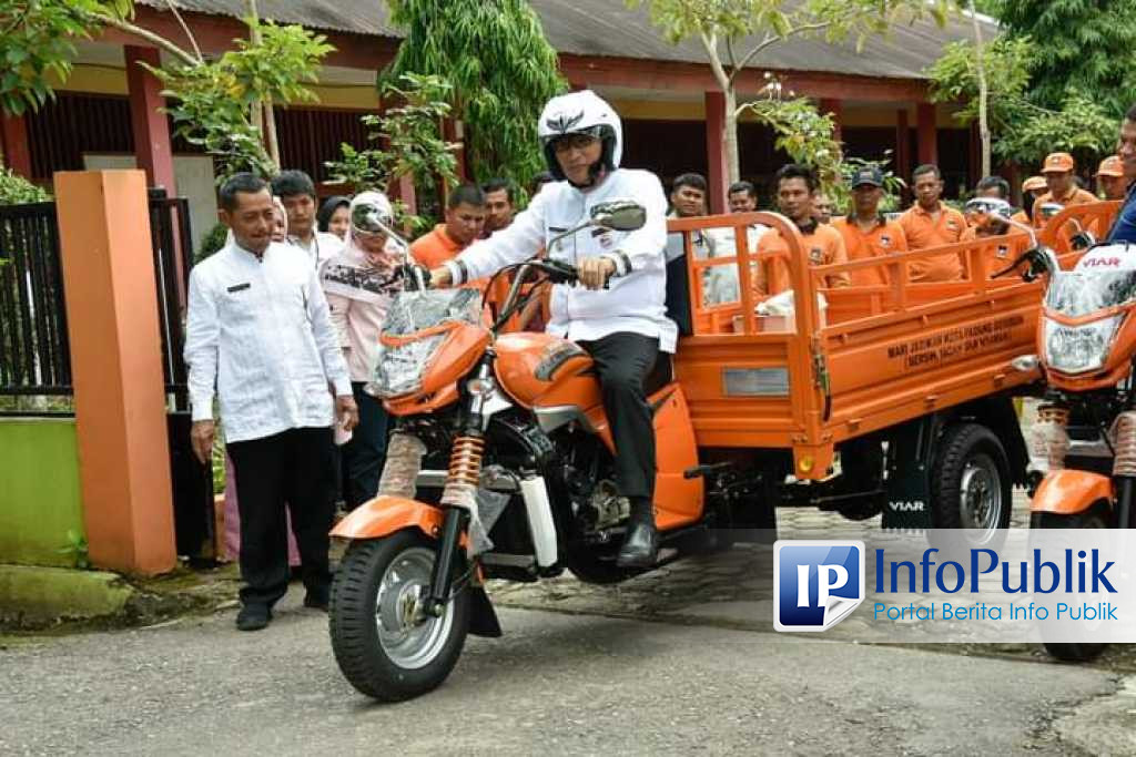 InfoPublik Pemko Padang Tambah 105 Unit Bentor Pengangkut Sampah