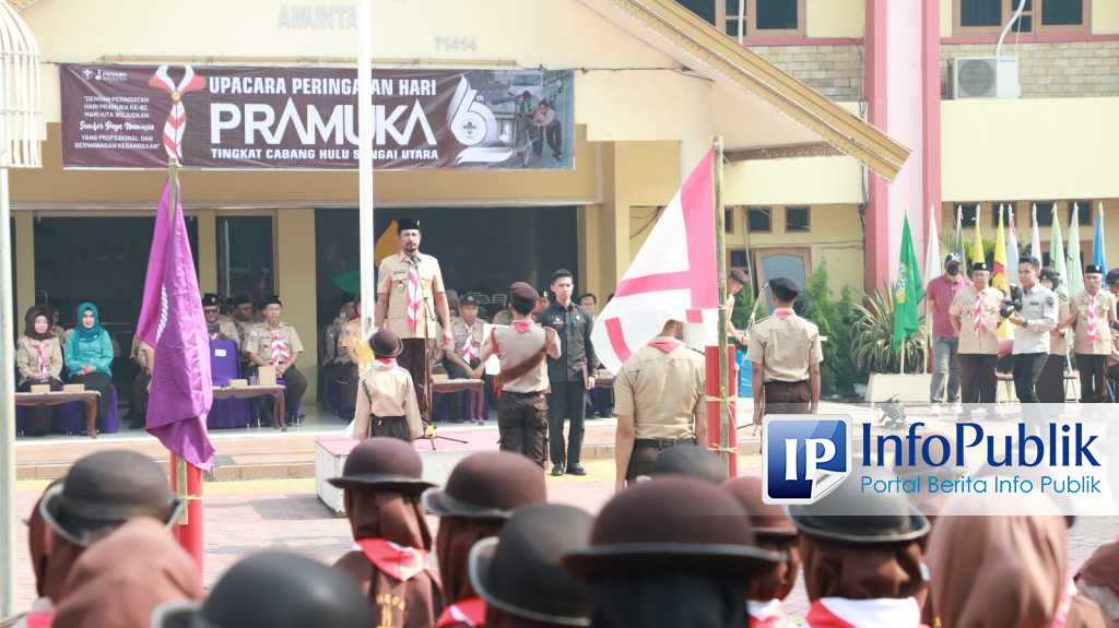 Infopublik Pimpin Upacara Hari Pramuka Pj Bupati Hsu Pramuka Hadir