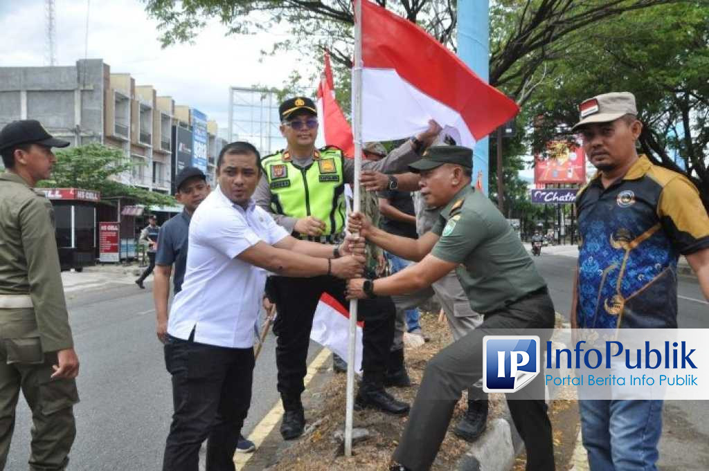 InfoPublik Sambut HUT Ke 79 RI Forkopimcam Darul Imarah Pasang 300