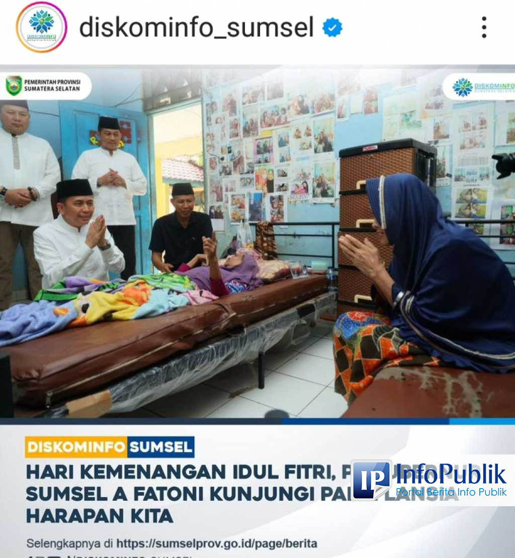 Infopublik Pj Gubernur Sumsel Kunjungi Panti Lansia Harapan Kita