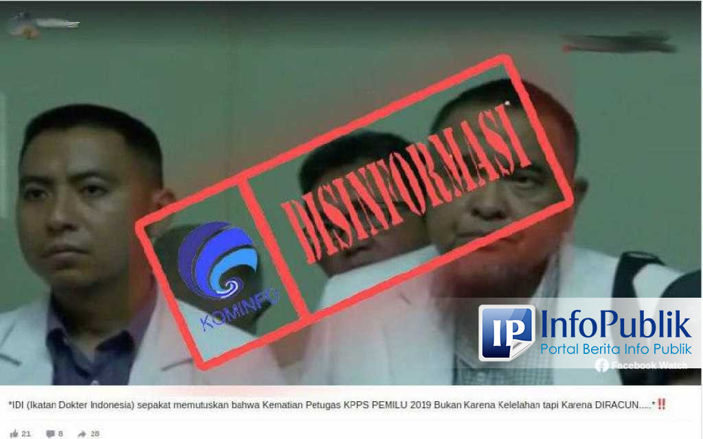 InfoPublik CEK FAKTA Kematian Petugas KPPS Pemilu 2019 Karena Diracun