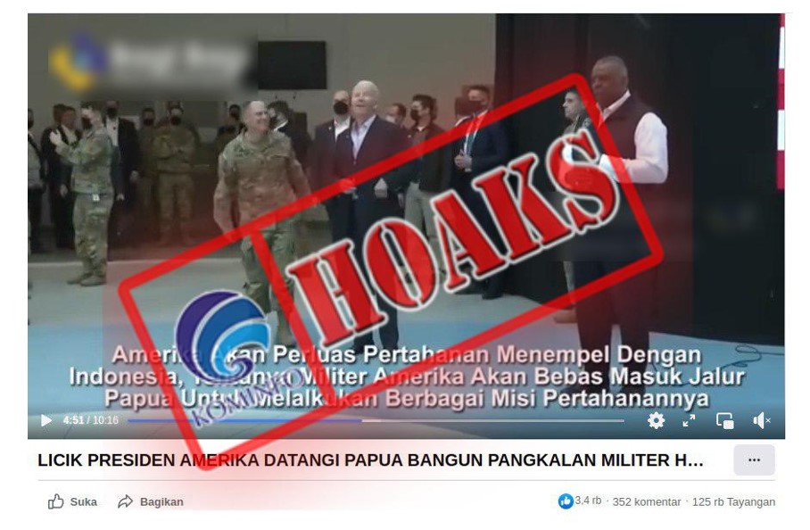 Infopublik Cek Fakta Presiden As Joe Biden Bangun Pangkalan Militer