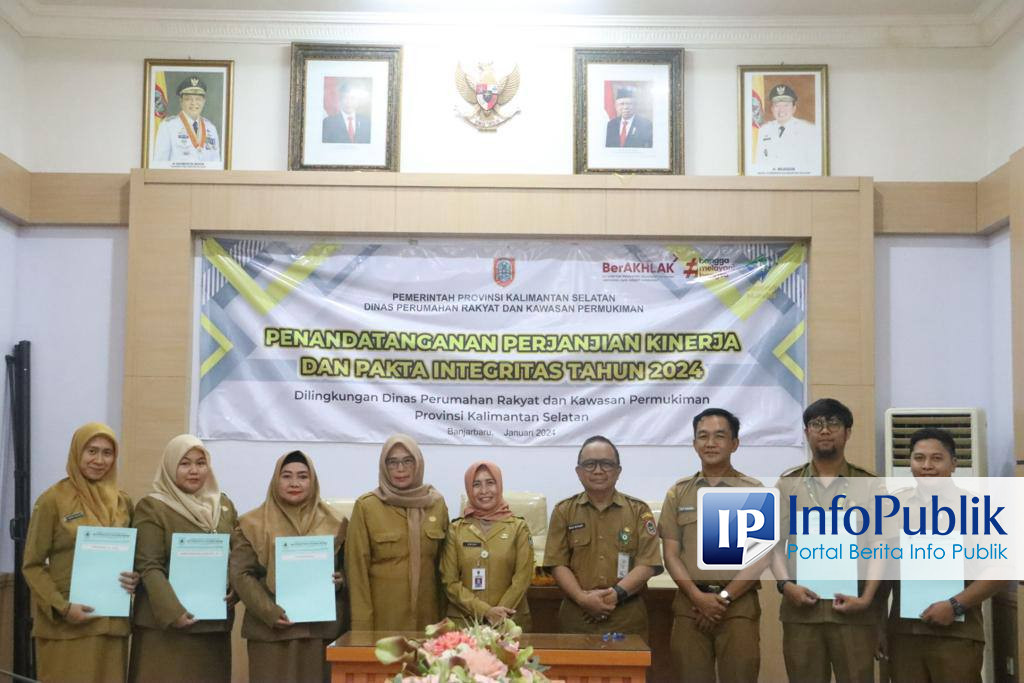 Infopublik Disperkim Kalsel Lakukan Penandatanganan Pk Dan Pakta