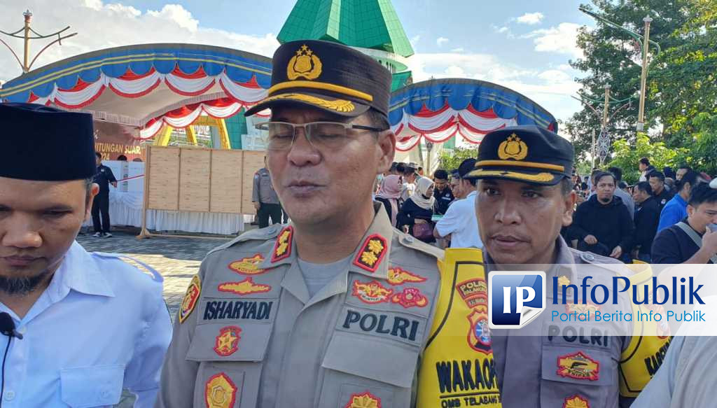 InfoPublik - 300 Personel Polresta Palangka Raya Siap Amankan Pemilu 2024