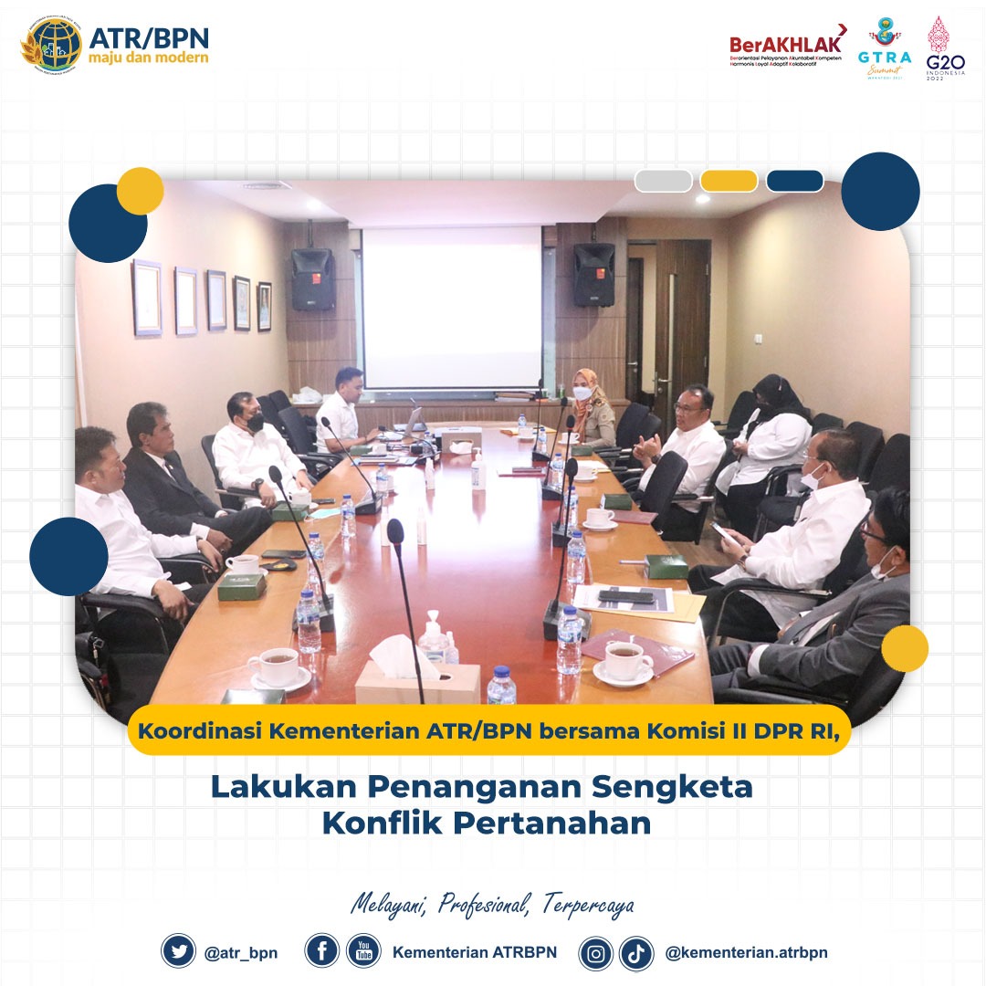 InfoPublik - Kementerian ATR/BPN Dan Komisi II DPR RI, Kolaborasi ...