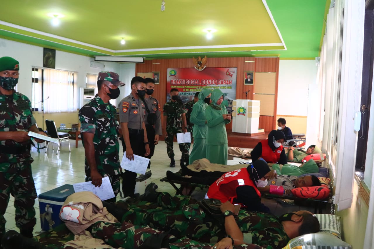 Infopublik Hut Ke Kodam Vi Mulawarman Kodim Banjar Gelar Bakti Sosial Donor Darah