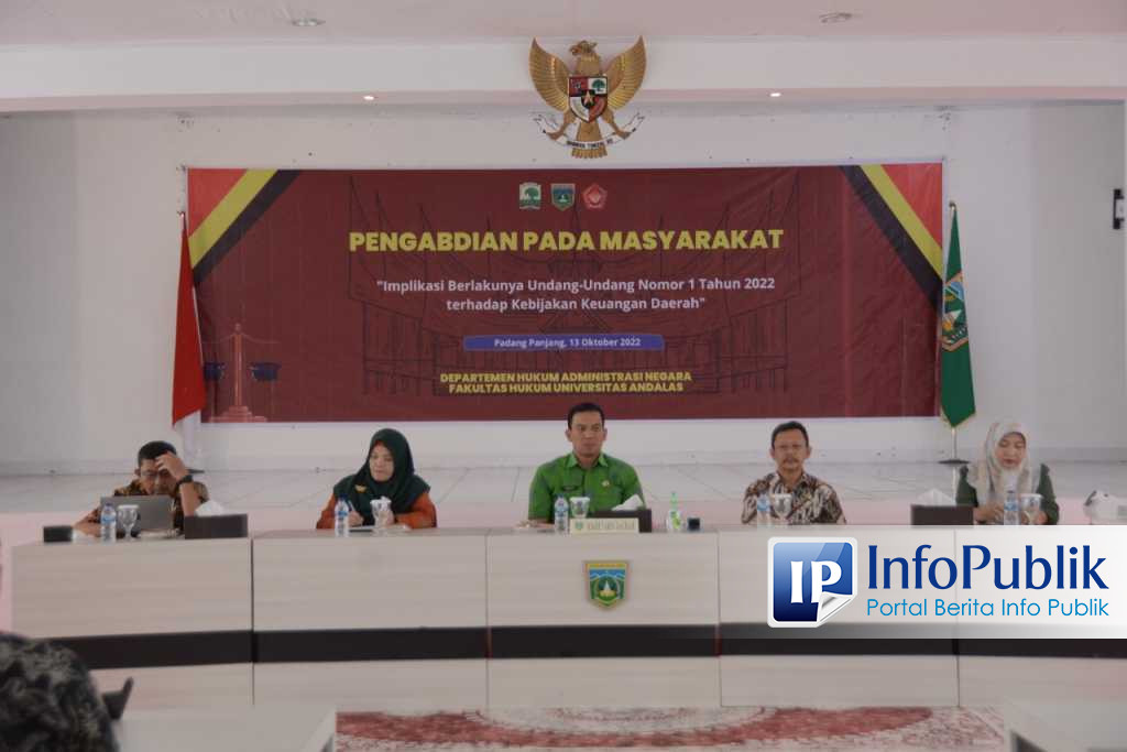 Infopublik Fh Unand Sosialisasikan Implikasi Uu No 1 2022 Ke Pemko