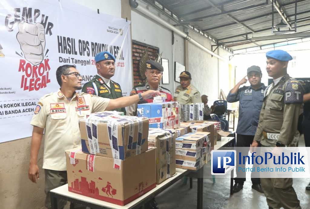 Infopublik Satpol Pp Banda Aceh Dan Petugas Bea Cukai Sita Puluhan Ribu Rokok Ilegal