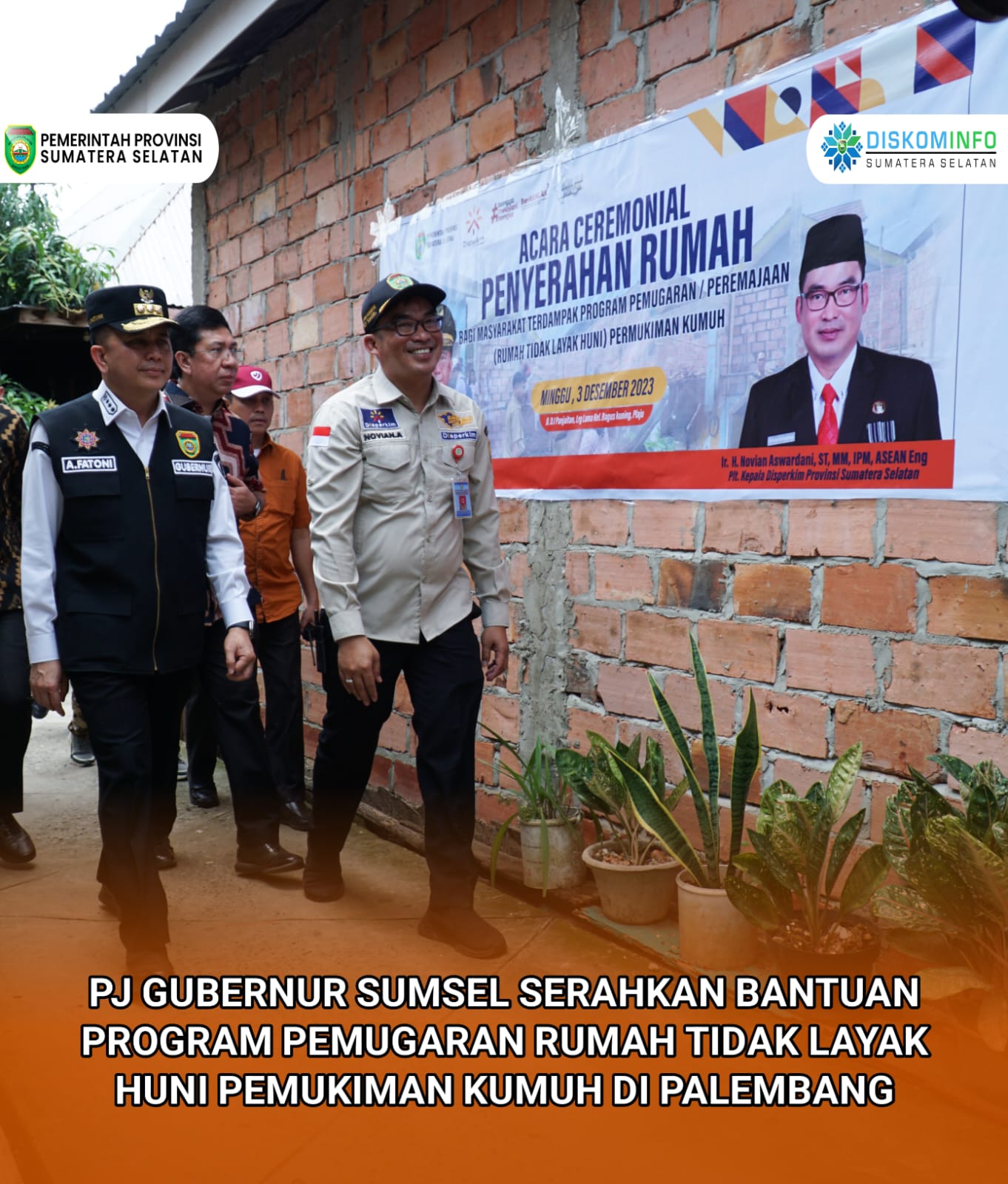 Infopublik Pj Gubernur Sumsel Fatoni Serahkan Bantuan Program Pemugaran Rumah Tidak Layak Huni