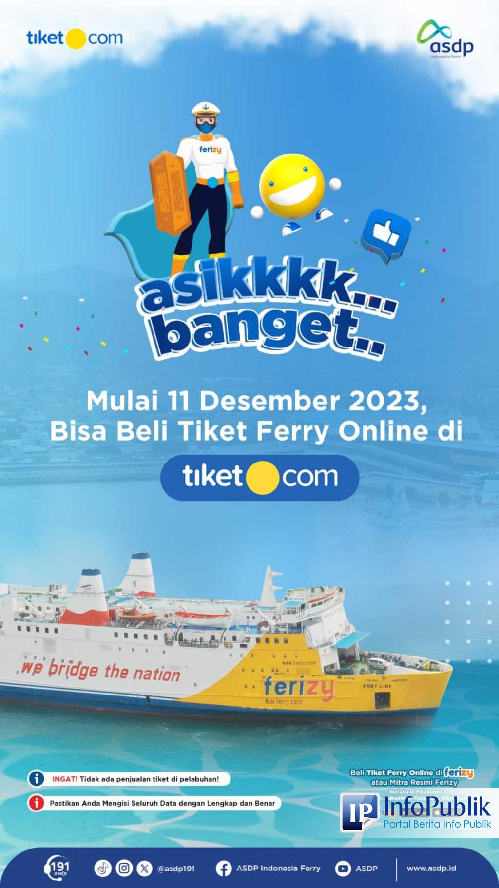 InfoPublik - Beli Tiket Ferry Kini Bisa Lewat Tiket.com Yang ...