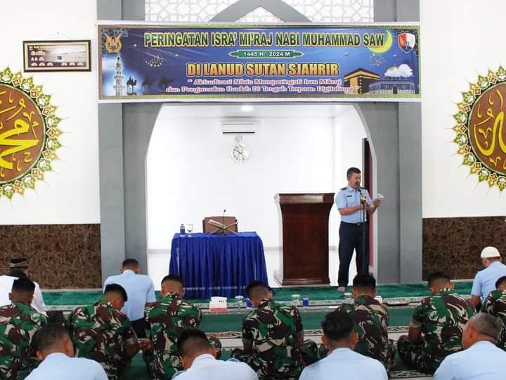 Infopublik Lanud Sut Peringati Isra Mikraj Nabi Muhammad Saw Tahun