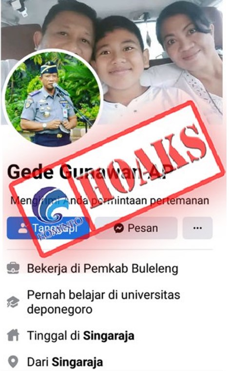 Infopublik Cek Fakta Akun Facebook Palsu Mengatasnamakan Kepala Dinas Perhubungan Kabupaten