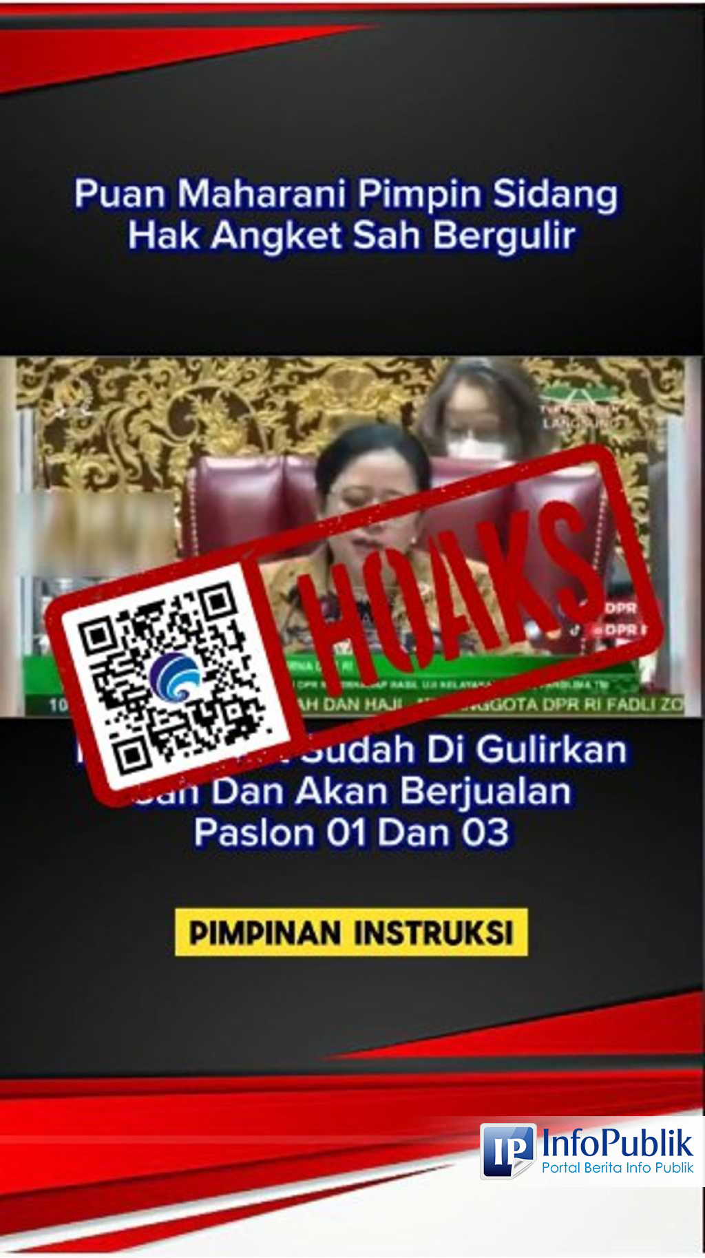 Infopublik [cek Fakta] Ketua Dpr Ri Puan Maharani Mengesahkan Hak Angket