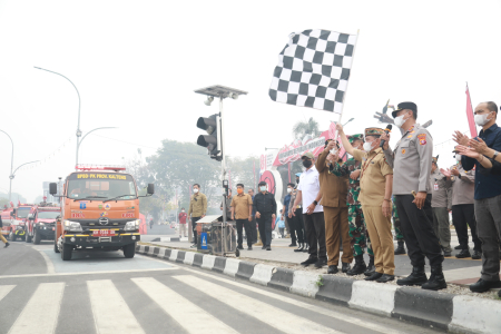 PELEPASAN RELAWAN PEMADAM KEBAKARAN ASN KALTENG