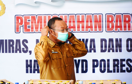PEMUSNAHAN BARANG BUKTI MIRAS DI TIDORE