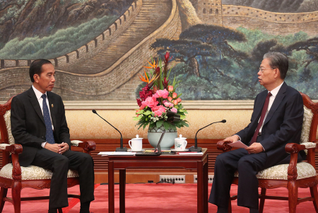 PRESIDEN JOKOWI BERTEMU CHAIRMAN OF THE NATIONAL PEOPLE'S CONGRES