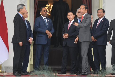 PRESIDEN TERIMA KUNJUNGAN MENLU NEGARA ASEAN