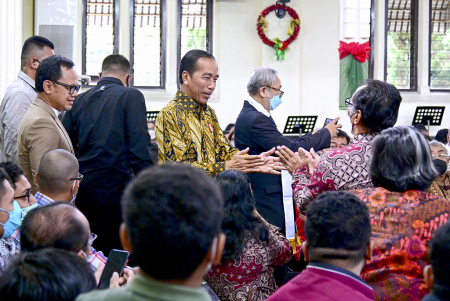 PRESIDEN JOKO WIDODO KUNJUNGI PERAYAAN NATAL DI BOGOR