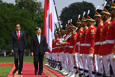 PRESIDEN JOKO WIDODO MENERIMA KUNJUNGAN KAISAR JEPANG NARUHITO