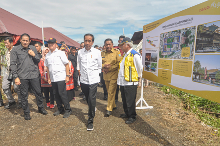 PRESIDEN TINJAU REVITALISASI PASAR PURWODADI BENGKULU UTARA