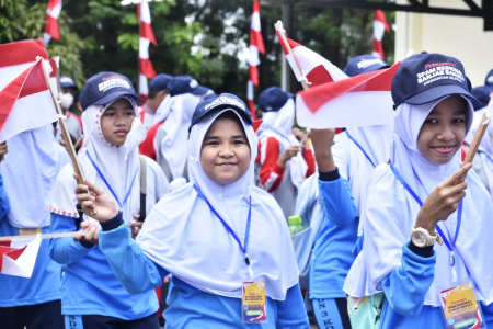 SAMBUT KEDATANGAN PRESIDEN RI