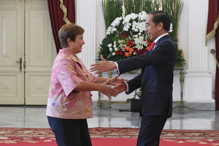 PRESIDEN BERTEMU DIREKTUR IMF