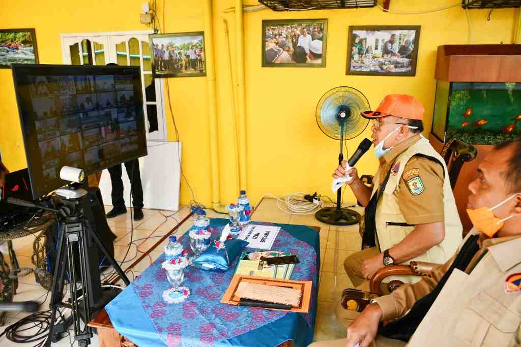 TELECONFERENCE DENGAN GUBERNUR SUMATERA UTARA
