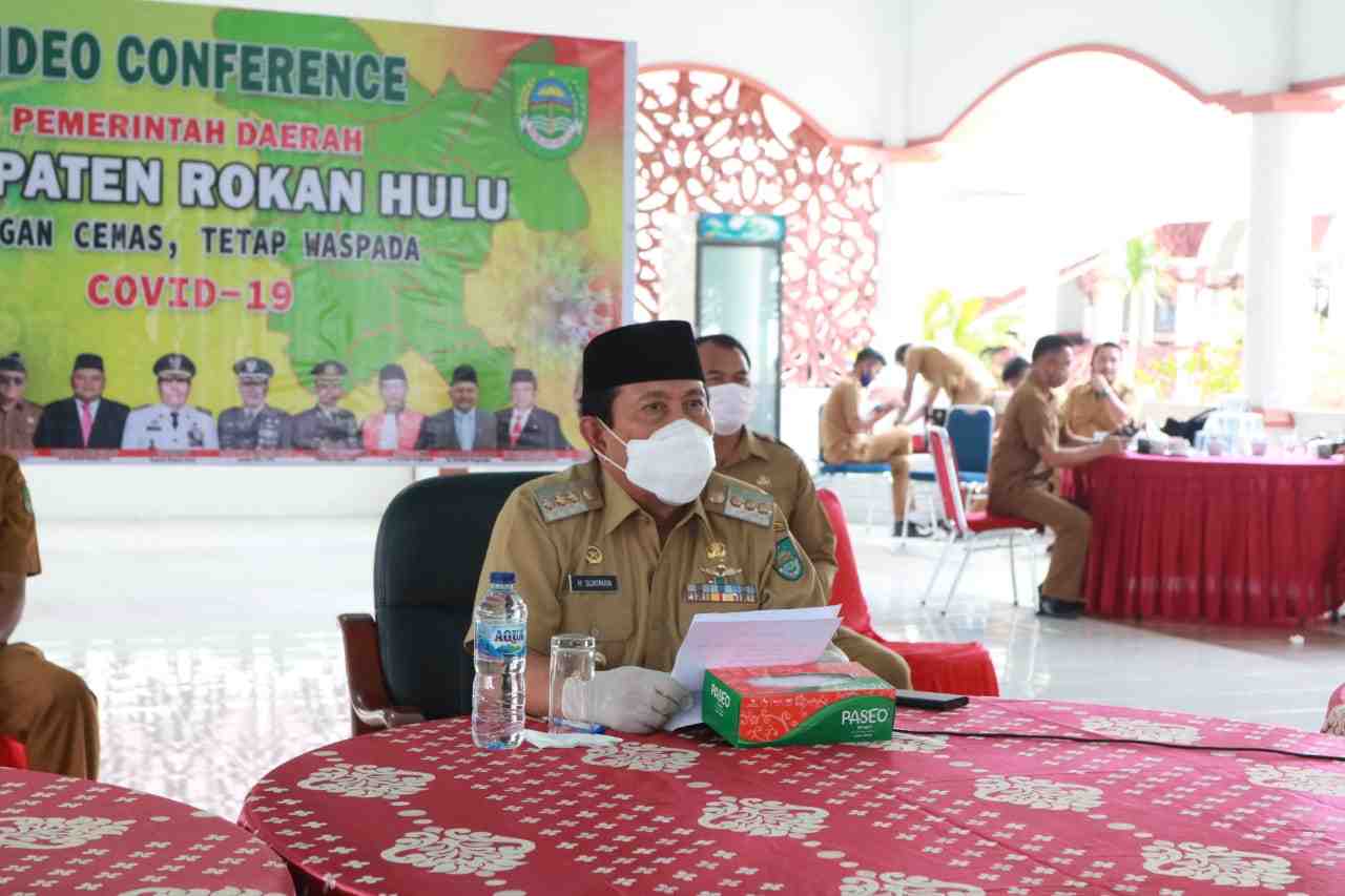  VIDEO CONFERENCE BUPATI ROKAN HULU 