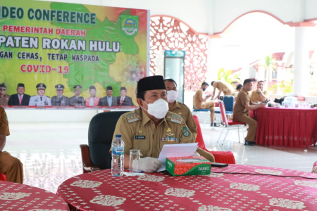  VIDEO CONFERENCE BUPATI ROKAN HULU 