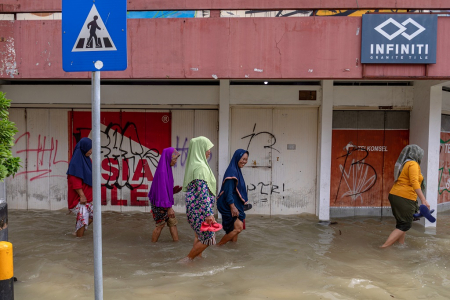 BANJIR MERENDAM PUSAT KOTA DI KABUPATEN GROBOGAN
