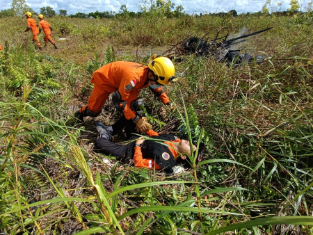 SIMULASI PENANGANAN KORBAN KARHUTLA