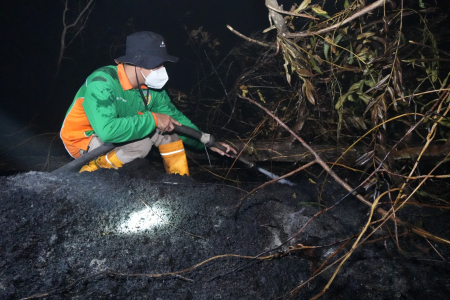 DINGINKAN LAHAN GAMBUT TERBAKAR