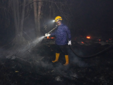 DINGINKAN LAHAN GAMBUT TERBAKAR
