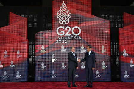 PRESIDEN JOKOWI SAMBUT KANSELIR JERMAN