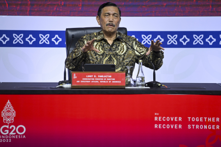 KONFERENSI PERS MENKO MARVES JELANG KTT G20