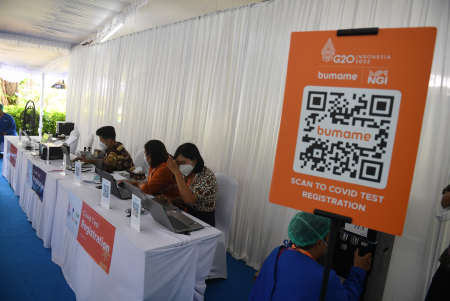 PERSIAPAN LOKASI TES COVID-19 UNTUK DELEGASI KTT G20