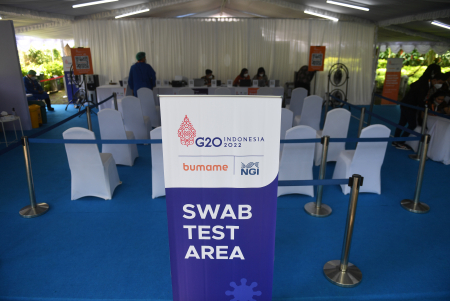 PERSIAPAN LOKASI TES COVID-19 UNTUK DELEGASI KTT G20