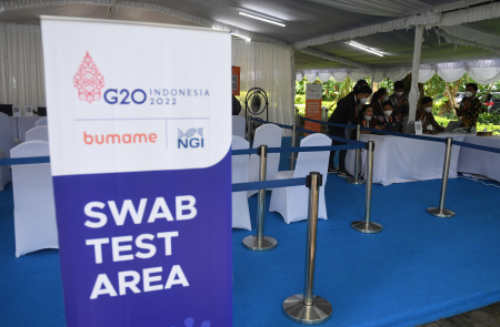 PERSIAPAN LOKASI TES COVID-19 UNTUK DELEGASI KTT G20