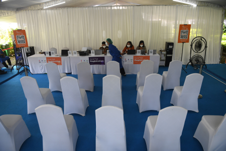 PERSIAPAN LOKASI TES COVID-19 UNTUK DELEGASI KTT G20