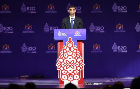 MENTERI UNI EMIRAT ARAB DI SESI PLENO XI B20 SUMMIT