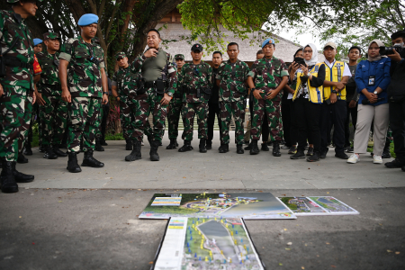 PANGLIMA TNI TINJAU KESIAPAN PENGAMANAN KTT G20 DI TAHURA
