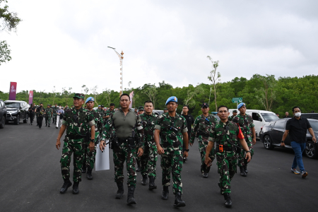PANGLIMA TNI TINJAU KESIAPAN PENGAMANAN KTT G20 DI TAHURA