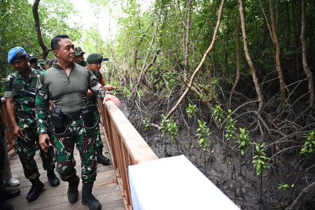 PANGLIMA TNI TINJAU KESIAPAN PENGAMANAN KTT G20 DI TAHURA
