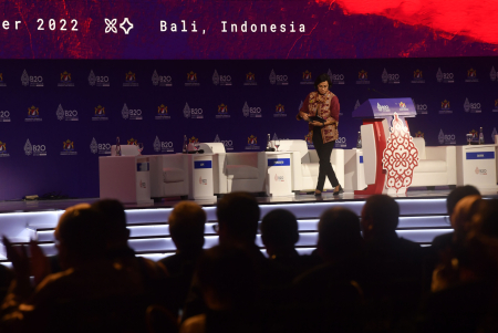 MENKEU SRI MULYANI HADIRI PLENO XI B20 SUMMIT INDONESIA 2022