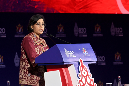 MENKEU SRI MULYANI HADIRI PLENO XI B20 SUMMIT INDONESIA 2022