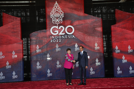 PRESIDEN JOKOWI SAMBUT MANAGING DIRECTOR IMF