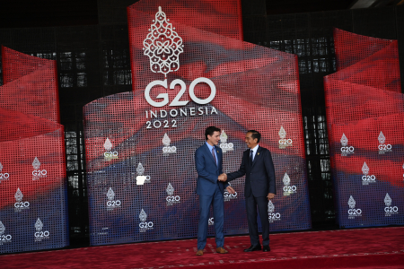 PRESIDEN JOKOWI SAMBUT PERDANA MENTERI KANADA
