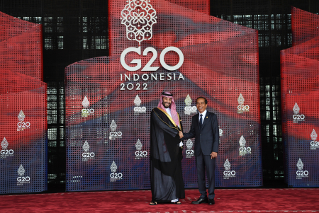 PRESIDEN JOKOWI SAMBUT PUTRA MAHKOTA ARAB SAUDI